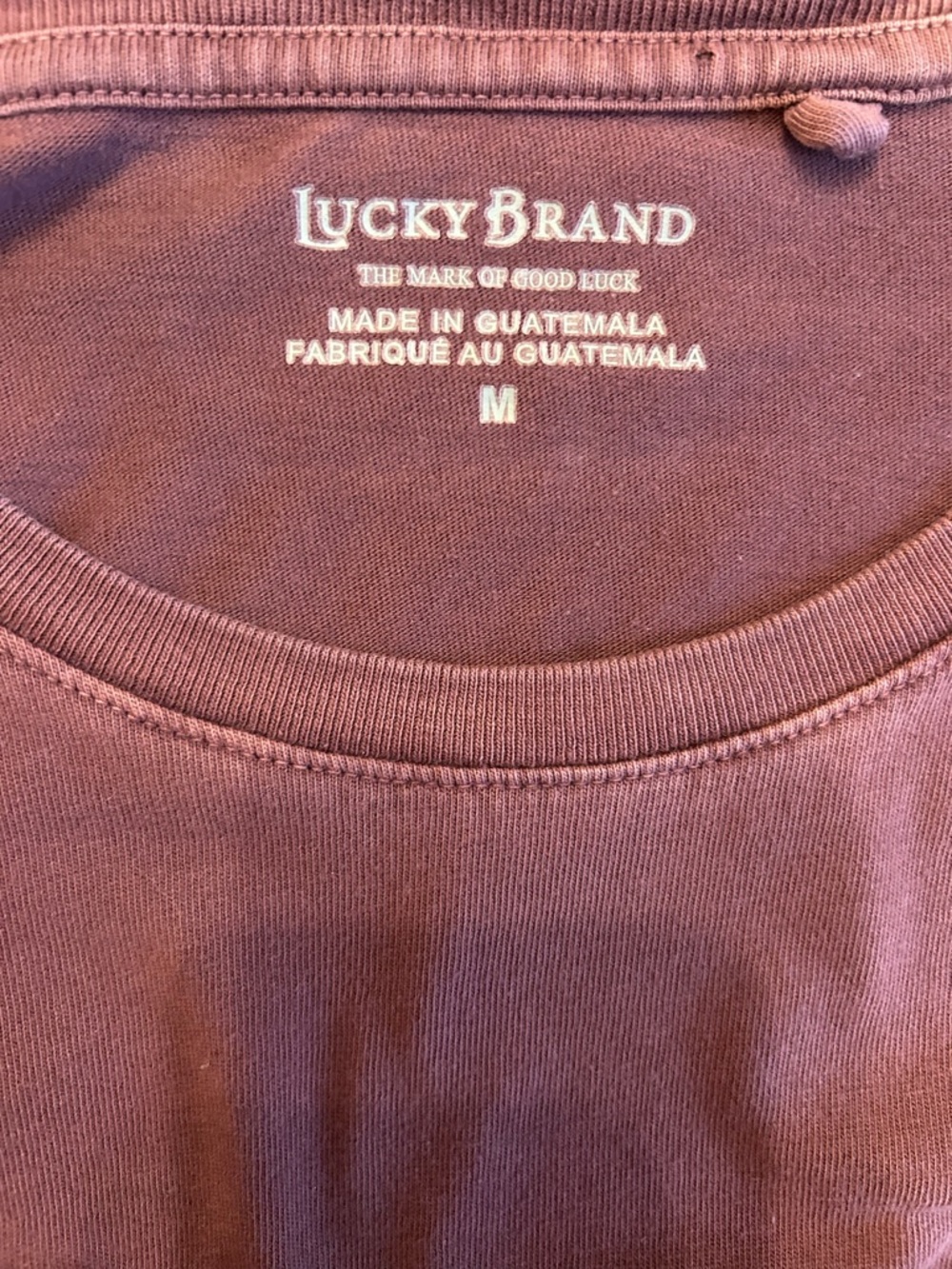 Lucky Brand Dusty Mauve Crewneck Tee